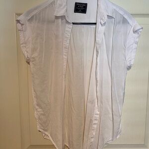Abercrombie & Fitch Casual White Button Down Shirt - Small marks on front